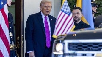 El presidente de Estados Unidos, Donald Trump, junto a su homólogo ucraniano, Volodímir Zelenski. (EFE)