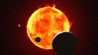 Representación artística del exoplaneta TRAPPIST-1e, del tamaño de la Tierra. (NASA ESA CSA/STScI/Joseph Olmsted)
