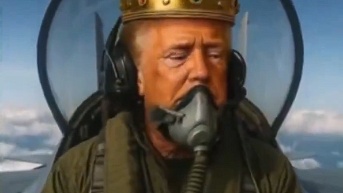 Donald Trump como un monarca hecho por inteligencia artificial. (Foto: Internet.)