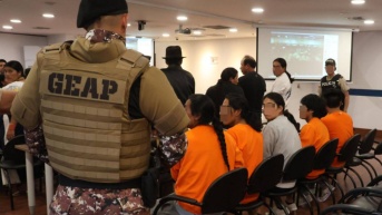 En la reinstalación de este martes, los magistrados escucharon a los aprehendidos, que fueron trasladados desde la cárcel de Ibarra. (API)