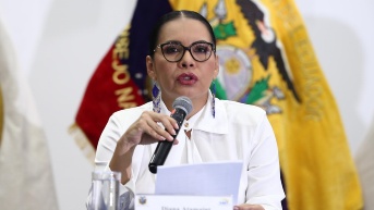 La presidenta del Consejo Nacional Electoral, Diana Atamaint, en una foto de archivo. (EFE)