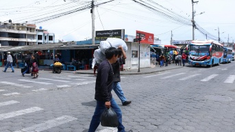 Imagen de este viernes 14 de octubre de las calles de Imbabura. (Juan Carlos Cevallos / API)