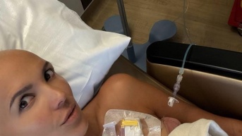 La Flaca Guerrero durante una de sus quimioterapias. (RRSS)