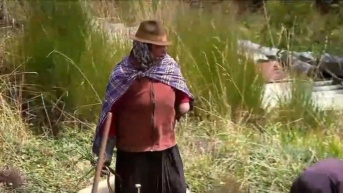 Las actividades agrarias en la comunidad de Guangaje, en Cotopaxi. (Captura de pantalla / Ecuavisa)