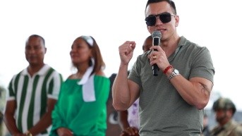 Daniel Noboa durante un evento el 24 de octubre de 2025. (Flickr Presidencia)