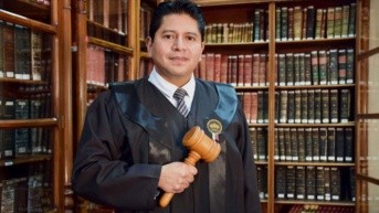 Imagen del juez David Jacho en la Corte Nacional de Justicia. (Corte Nacional)