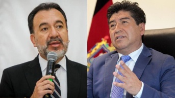 El alcalde Pabel Muñoz (izq.) y el exalcalde Jorge Yunda (der.). (Composición Ecuavisa)