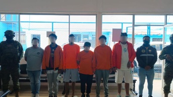 Imagen de los seis sospechosos detenidos (Policía)