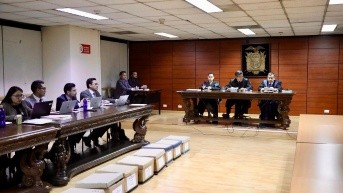 La audiencia en la Corte Nacional de Justicia, en el norte de Quito. (Cortesía de la Fiscalía)