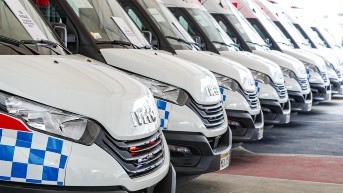 Imagen de ambulancias en Ecuador. (Bolivar Parra)