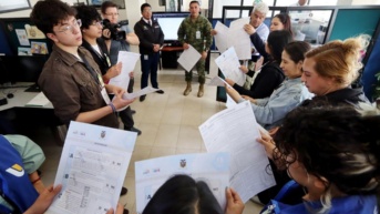 Imagen de los observadores electorales. (Cortesía del CNE)