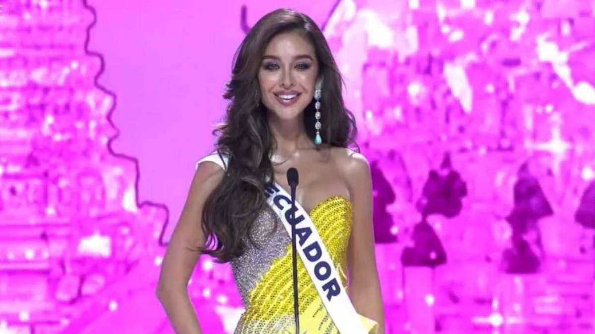 Nadia Mejía durante la ceremonia de apertura del Miss Universo. (Captura de Pantalla)