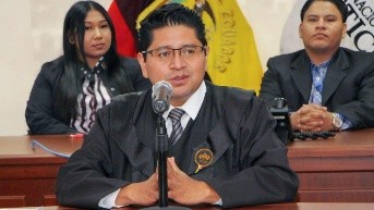 David Jacho durante un evento institucional en julio 2024. (Corte Nacional de Justicia)