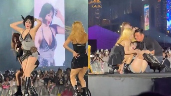 HyunA durante su concierto en Macao, China. (RRSS)