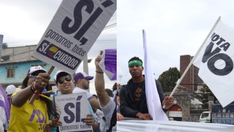 Miles de personas salieron a las calles para apoyar el SÍ y el NO de forma desinteresada, a escala nacional. (API)