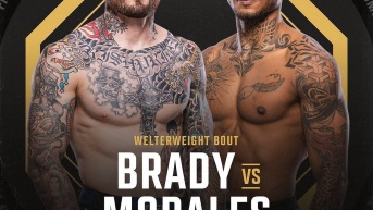 Cartel oficial de la pelea entre Sean Brady y Michael Morales por peso wélter de la UFC (Foto: UFC)
