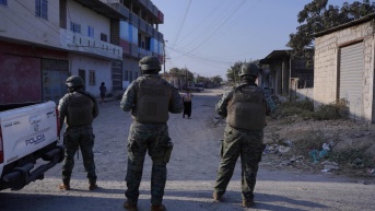 Imagen de militares en Durán. (Televistazo)