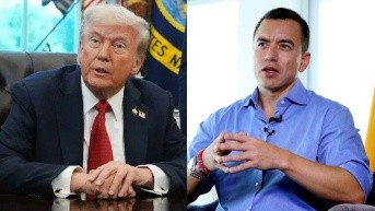 Donald Trump presidente de Estados Unidos junto a Daniel Noboa presidente de Ecuador (Composición Ecuavisa)