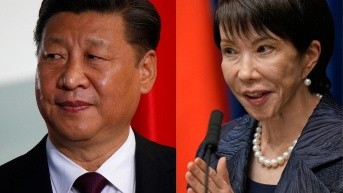 El presidente de China, Xi Jinping (Izq) y la primera ministra de Japón, Sanae Takaichi (Der) (Composición por Ecuavisa)