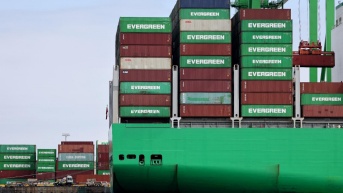 Imagen de contenedores en Estados Unidos. (AFP)