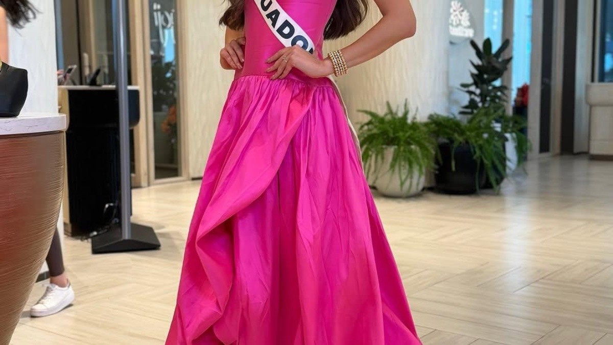 Nadia Mejía antes de la entrevista con el jurado de Miss Universo 2025. (RRSS)