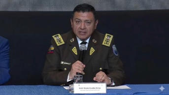 Renato Cevallos, coordinador electoral de la Policía Nacional. (Captura)
