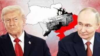 Composición Donald Trump, presidente de EE UU junto a Vladimir Putin, presidente de Rusia (BBC News Mundo)
