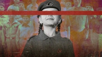 Serhiy, un estudiante de 12 años, le contó a la BBC que se negó a unirse a Yunarmiya y que, como consecuencia de ello, fue castigado, entre otras cosas, con calificaciones más bajas. (BBC/ Angelina Korba)