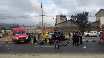 Accidente de tránsito en la vía manta Montecristi. (Foto: Internet)