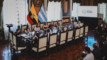 La sesión de este martes 18 de noviembre fue liderada por Tatiana Coronel. El alcalde Aquiles Álvarez no estuvo. (Municipio de Guayaquil)