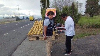 Un comerciante de frutas en la Ruta Viva. (Cortesía de Quito Informa)