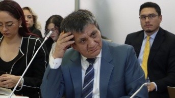 Quito, lunes 23 de junio de 2025. Wilson Toainga en la Comisión de Fiscalización de la Asamblea Nacional. (API)