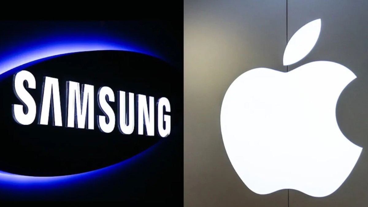 Foto referencial logo Samsung y Apple (Internet)