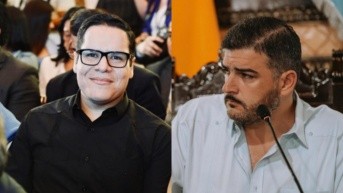 El director del Servicio Nacional de Contratación Pública (Sercop), José Julio Neira, y el alcalde de Guayaquil, Aquiles Álvarez. (Tomada de las cuenta de X @JoseJulioNeira y @aquilesalvarez)