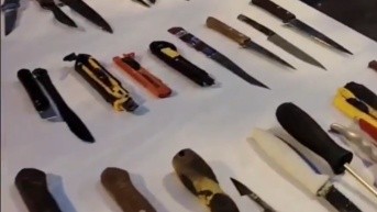 Un centenar de armas blancas en Quito (Policía Nacional)