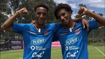 Edwin y Holger Quintero, jugadores de Independiente del Valle en la selección juvenil de Ecuador (Foto: La Tri)