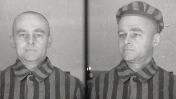 Las fotos de Witold Pilecki tomadas por las autoridades nazis cuando fue internado en Auschwitz. (Museo de Auschwitz-Birkenau)