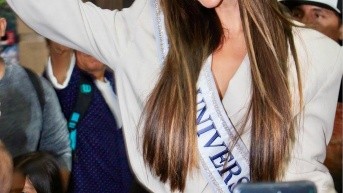 Nadia Mejía a su llegada a Guayaquil. (RRSS)