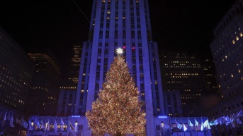 Árbol de Navidad de Rockefeller Center el 3 de diciembre de 2025. (EFE)