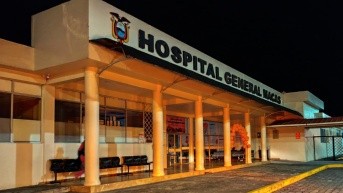 Fotografía del Hospital General de Macas. (INTERNET)