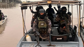 El Bloque de Seguridad allanó 60 casas usadas para esconder droga, armas y cadáveres en  Durán. (Ministerio del Interior)