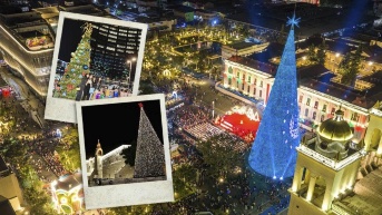 Encendido de la Navidad en varios países. (Arte: Franklin Navarro)