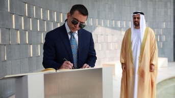 Daniel Noboa inicia agenda oficial en Emiratos Árabes Unidos, el sábado 6 de diciembre de 2025. (Presidencia de la República)