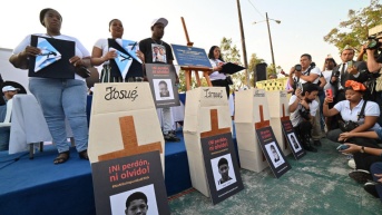 Se recordó un año de la desaparición forzada de los cuatro niños de Las Malvinas con actos en memoria de ellos. (Cortesía Marcos Pin)