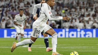 Kylian Mbappé, durante el partido contra el Celta del pasado domingo. (EFE)