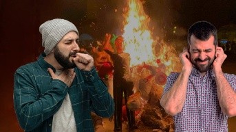 Explosión de pirotecnia con personas con problemas de salud