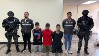 Tres sospechosos detenidos por un sicariato. (Policía Nacional)