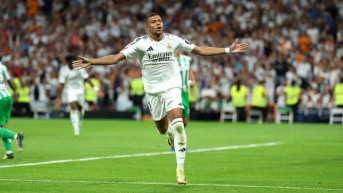 Kylian Mbappé celebra un gol con el Real Madrid (Foto: Internet)
