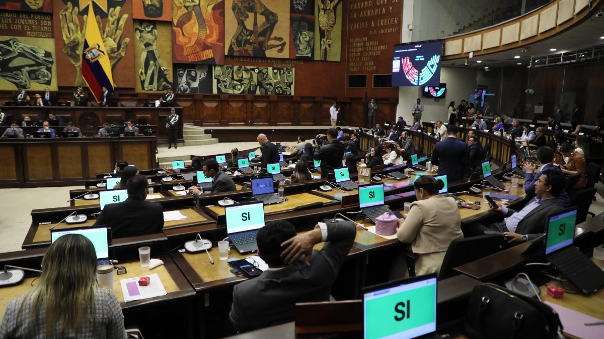 Bancada ADN votó a favor de la resolución este 16 de diciembre. (Pablo Maquizaca / Asamblea Nacional)