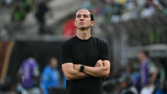 El entrenador Filipe Luís en un partido con el Flamengo (AFP)